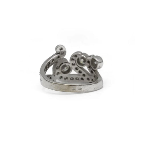 Bague 55 Bague Asymétriques - Or Blanc & Diamants 58 Facettes 250070SP