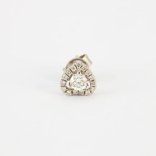 Boucles d'oreilles Boucles d'oreilles cœurs en Or blanc diamants 58 Facettes