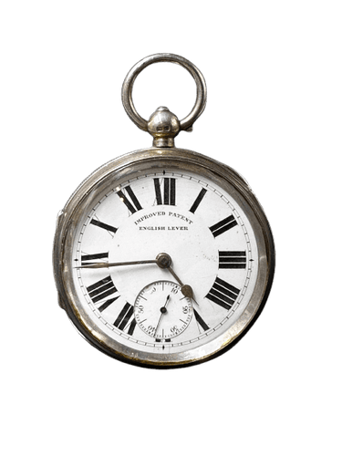Montre English Lever - Montre de poche en argent Chester 1900 58 Facettes