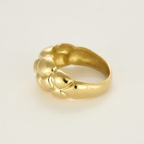 Bague 55 Bague en or jaune bombé 58 Facettes SENS2452X3