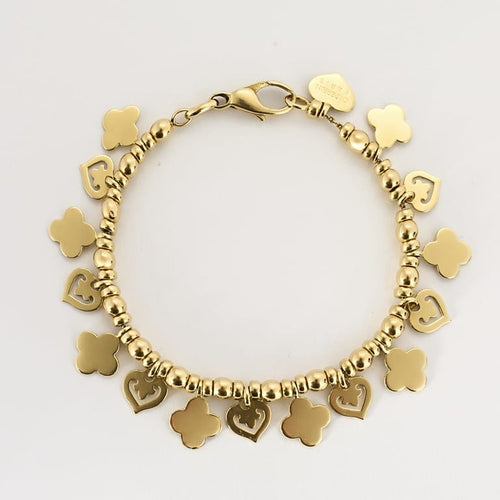 Bracelet OJ PERRIN - Coeurs Légendes - Bracelet en or jaune 58 Facettes SQU4007
