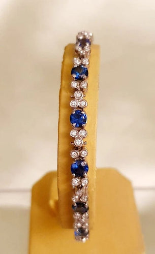 Bracelet BRACELET SAPHIRS  DIAMANTS 58 Facettes R 1602  Mnae