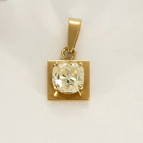 Pendentif Pendentif en or jaune 18K et diamant taille ancienne 58 Facettes 58FC114