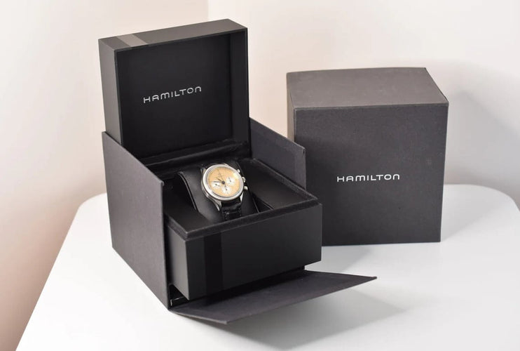 Montre Montre Hamilton Chronograph Lemania 1873, révisée, boîte d'origine 58 Facettes HAM-100