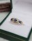 Bague 53 Bague vintage en or jaune 18 carats, saphirs et diamants 58 Facettes 718
