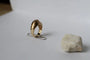 Bague 54 Bague rétro en or jaune 14k et diamants ronds, diamant Trillion 58 Facettes