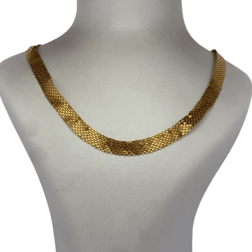Collier Collier chaîne maille tressée en or jaune 18K, 40 cm 58 Facettes 250221