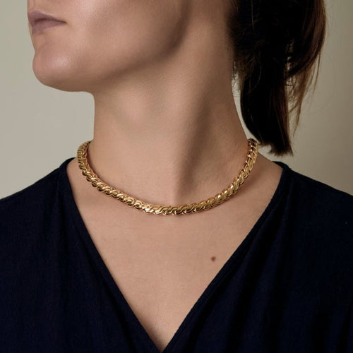 Collier Caplain Paris - Collier en Or jaune à maille tressée 58 Facettes CHS0780