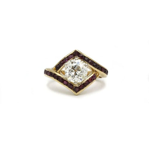 Bague 54 Bague Or jaune Diamants & Rubis 58 Facettes 240105R
