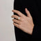 Bague 55 Bague solitaire 2,85 ct en or jaune 18 carats et diamants baguette 58 Facettes AB1