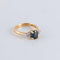 Bague 49 Bague or jaune Saphir épaulé Diamants 58 Facettes FM72