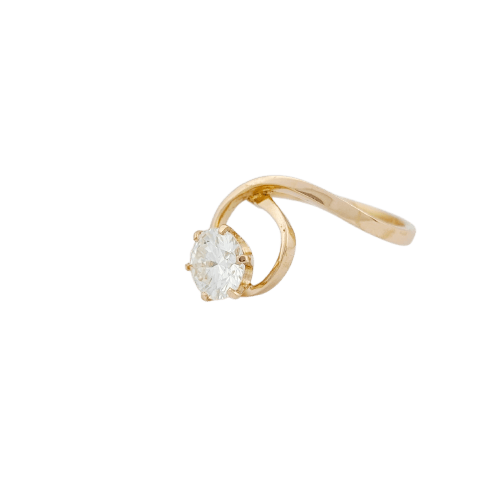 Bague 53 Bague solitaire en or jaune 18 carats avec diamant 1,42 ct 58 Facettes 33781