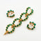 Boucles d'oreilles BOUCHERON - Demie-parure Or Jaune et Chrysoprases 58 Facettes