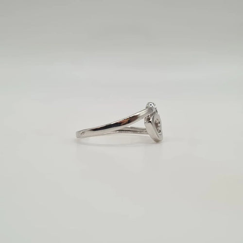 Bague 54 Bague toi & moi cœurs or blanc 18 carats sertie de diamants 58 Facettes