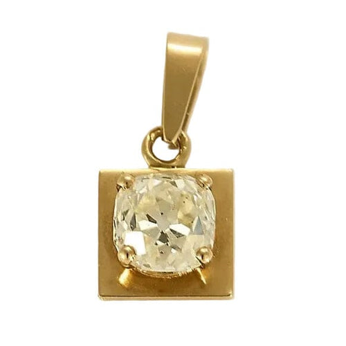 Pendentif Pendentif en or jaune 18K et diamant taille ancienne 58 Facettes 58FC114