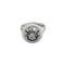 Bague 55 Bague double halo en or blanc 18 carats et diamants 58 Facettes 32932