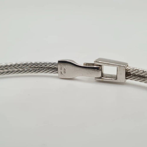 Bracelet Bracelet or blanc serti d'un diamant 58 Facettes