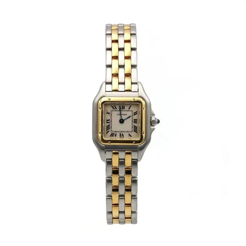Montre Montre Or & Acier Panthère PM 2 rangs - CARTIER 58 Facettes 260022R