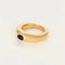 Bague 51.5 Chaumet Vintage - Bague jonc en or jaune et cabochon de saphir 58 Facettes PAL3488X4