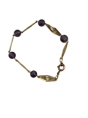 Bracelet Bracelet Ancien Or Jaune Filigrané Améthystes 58 Facettes LOT 6596