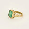 Bague 56 Bague en or jaune 18K sertie d’une émeraude 5 ct 58 Facettes 58FC161