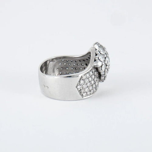Bague 55 Bague large Diamants 58 Facettes
