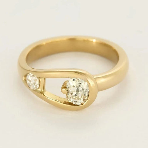 Bague 52.5 Bague en Or jaune 18k Diamant 58 Facettes DRE1847X2