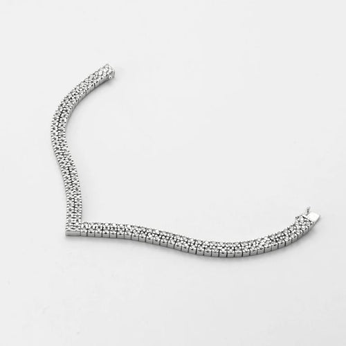 Bracelet Bracelet Chevron Or Gris Diamants 58 Facettes 4923
