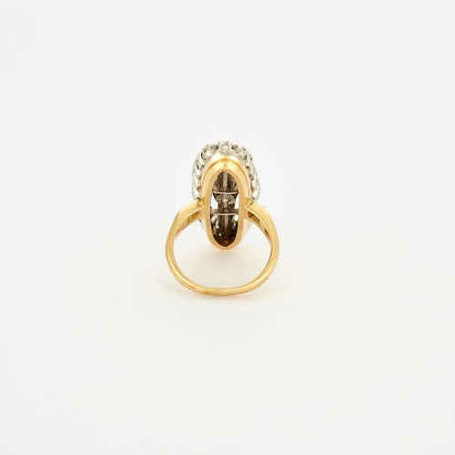 Bague 52 Bague marquise sertie de diamants en or 18 carats 58 Facettes 1643