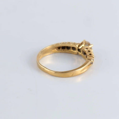 Bague 56 Bague Solitaire épaulé, 9 Diamants 58 Facettes FM87