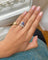 Bague 50 Bague en platine, saphir et diamants 58 Facettes