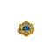 Bague Bague vintage en or 18k avec topaze bleue 58 Facettes 2509004