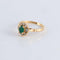 Bague 54 Bague style Marguerite Emeraude et 8 Diamants 58 Facettes FM61