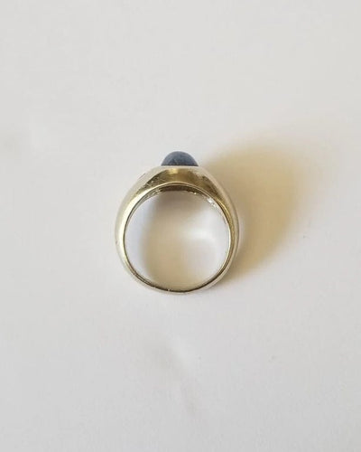 Bague 51 Chevalière Saphir et Diamants 58 Facettes