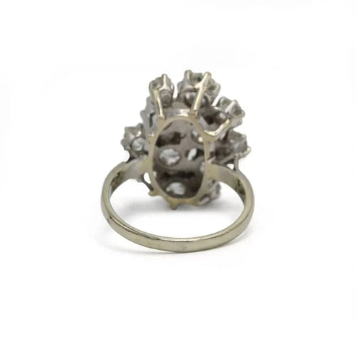 Bague 56 Bague cocktail en or blanc 750 et diamants 58 Facettes 250470R