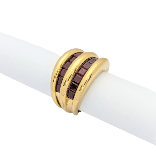 Bague 53 Verney - Bague en or jaune 18 carats et rubis 58 Facettes 28795