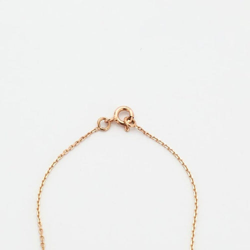 Collier Collier or rose serti d’un saphir 58 Facettes
