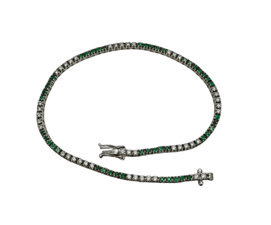 Bracelet Bracelet tennis - Diamants et tsavorites 58 Facettes