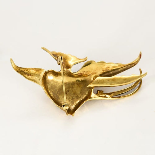 Broche Broche Poisson en or jaune polychrome 58 Facettes ASN0685