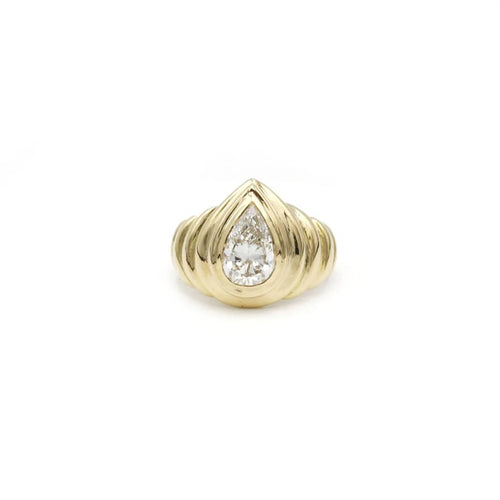 Bague 45 Bague Diamant taille poire 1.21ct 58 Facettes 230099R