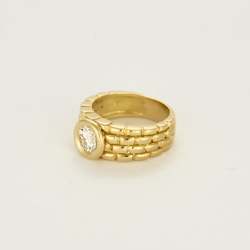 Bague 49 Bague solitaire en or jaune et diamant 58 Facettes B250610