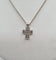 Collier Collier et pendentif croix or blanc 18 carats sertis de diamants 58 Facettes