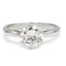 Bague 53 Solitaire en or blanc, diamant 58 Facettes 230018R