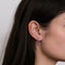 Boucles d'oreilles Créoles en or blanc diamants 58 Facettes