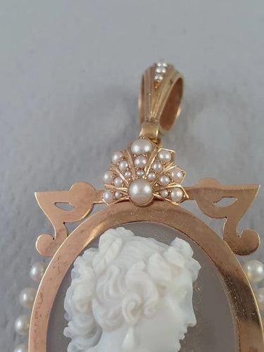 Pendentif Broche- Pendentif or camée agate- 19ème siècle - Napoléon III 58 Facettes R 1517 - meee