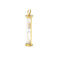 Pendentif Pendentif sablier en or jaune 750‰, verre et sable blanc 58 Facettes 250129R