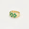 Bague 54 Bague trois rangs en or jaune 18k et émeraudes, diamants 58 Facettes ALGU34
