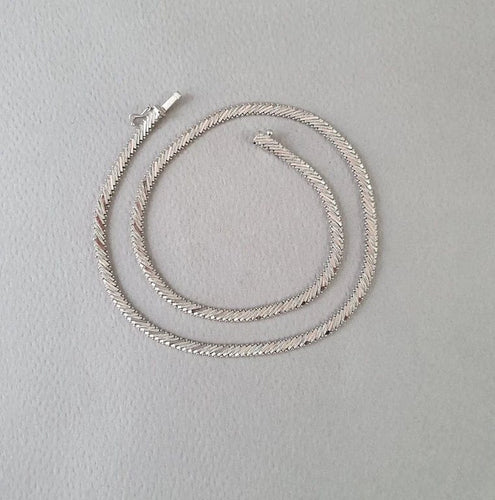 Collier COLLIER PLAT VINTAGE OR BLANC 58 Facettes C 60