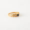 Bague 52 Bague Or jaune Saphir et éclats de diamants 58 Facettes