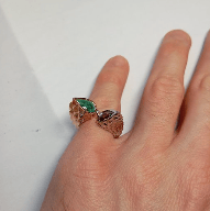 Bague 51 Bague cocktail en or 18 carats (750‰) et tourmalines Paraíba, diamant 58 Facettes bague cocktail 1